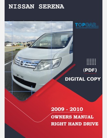 nissan serena 2009-2010 owners manual in english